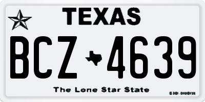 TX license plate BCZ4639