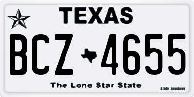 TX license plate BCZ4655
