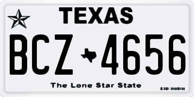 TX license plate BCZ4656