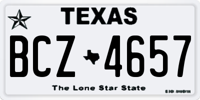 TX license plate BCZ4657