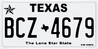 TX license plate BCZ4679