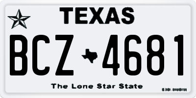 TX license plate BCZ4681