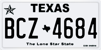 TX license plate BCZ4684