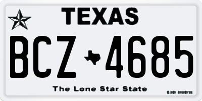 TX license plate BCZ4685