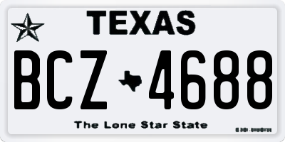 TX license plate BCZ4688