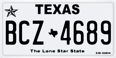 TX license plate BCZ4689