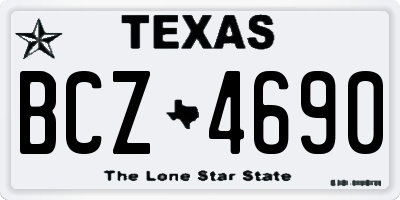 TX license plate BCZ4690