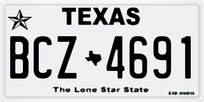 TX license plate BCZ4691