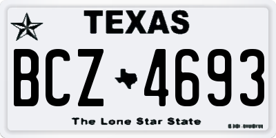 TX license plate BCZ4693