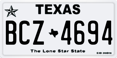 TX license plate BCZ4694