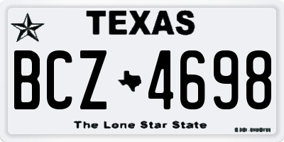 TX license plate BCZ4698