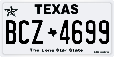 TX license plate BCZ4699