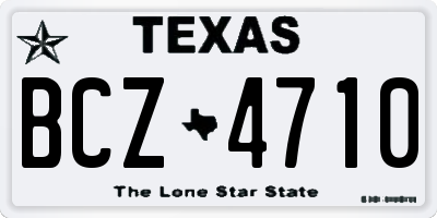 TX license plate BCZ4710