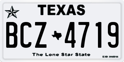 TX license plate BCZ4719