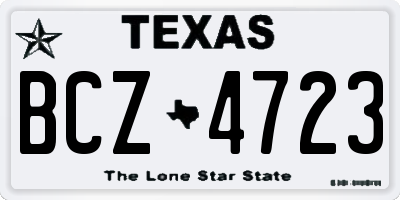 TX license plate BCZ4723