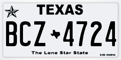TX license plate BCZ4724
