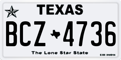 TX license plate BCZ4736