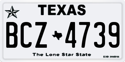 TX license plate BCZ4739