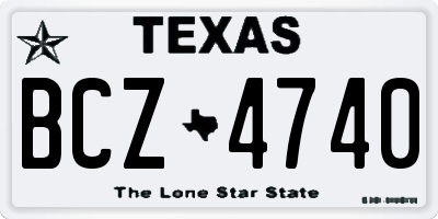 TX license plate BCZ4740