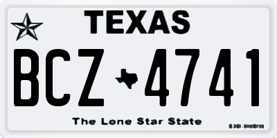 TX license plate BCZ4741