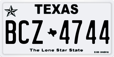 TX license plate BCZ4744