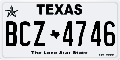 TX license plate BCZ4746