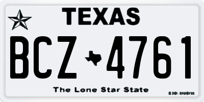 TX license plate BCZ4761