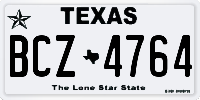 TX license plate BCZ4764