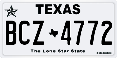 TX license plate BCZ4772