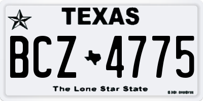 TX license plate BCZ4775