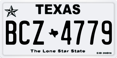 TX license plate BCZ4779