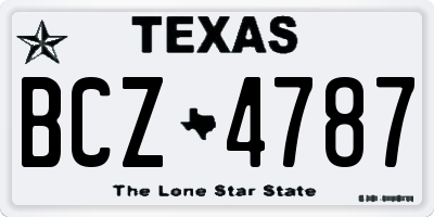 TX license plate BCZ4787
