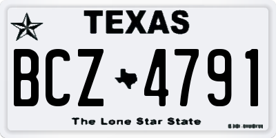 TX license plate BCZ4791