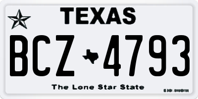 TX license plate BCZ4793