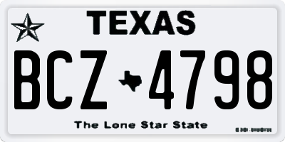 TX license plate BCZ4798