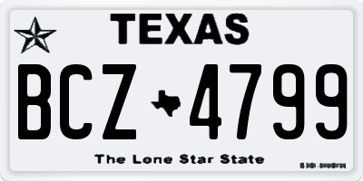 TX license plate BCZ4799