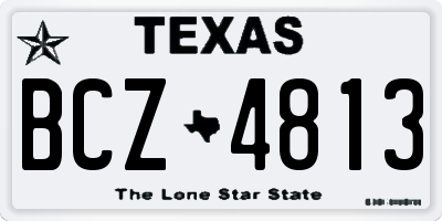 TX license plate BCZ4813