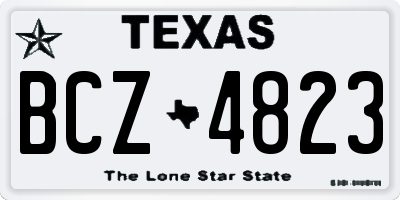 TX license plate BCZ4823