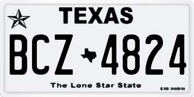 TX license plate BCZ4824