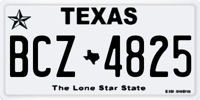 TX license plate BCZ4825