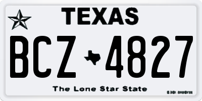 TX license plate BCZ4827
