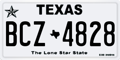 TX license plate BCZ4828