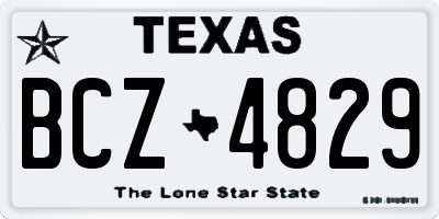 TX license plate BCZ4829