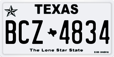 TX license plate BCZ4834