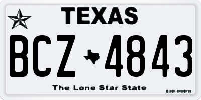 TX license plate BCZ4843