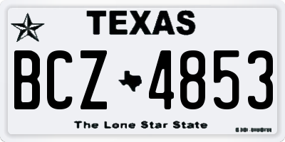 TX license plate BCZ4853