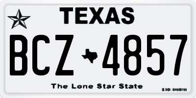 TX license plate BCZ4857