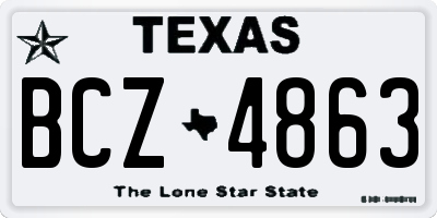 TX license plate BCZ4863
