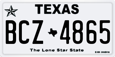 TX license plate BCZ4865