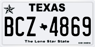 TX license plate BCZ4869